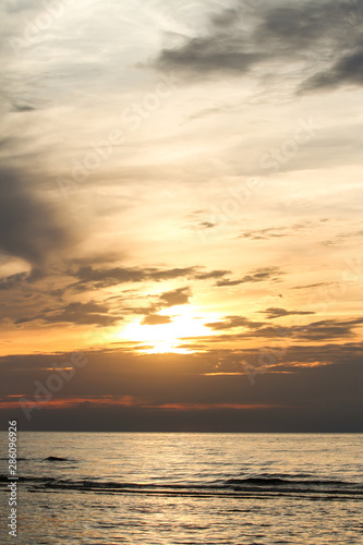 Beautiful J  rmala countryside view of lovely and calm Baltic sea in a warm summer evening.