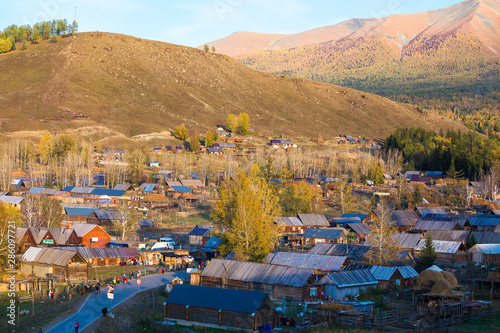 Xinjiang baihaba autumn scenery photo