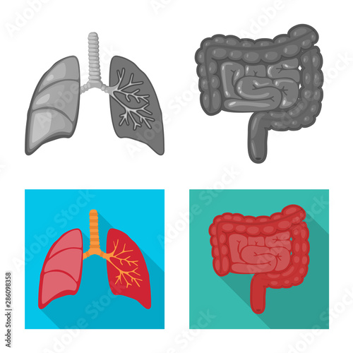 Isolated object of biology and scientific icon. Collection of biology and laboratory stock symbol for web.