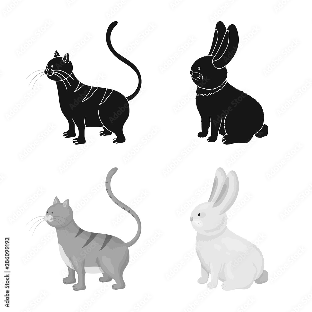 Obraz premium Vector illustration of breeding and kitchen sign. Set of breeding and organic vector icon for stock.