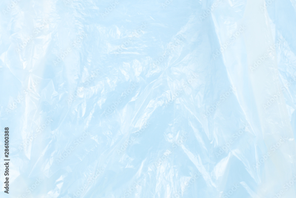 Obraz premium Plastic with water background. Top view.