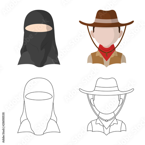 Vector design of imitator and resident symbol. Set of imitator and culture stock vector illustration.
