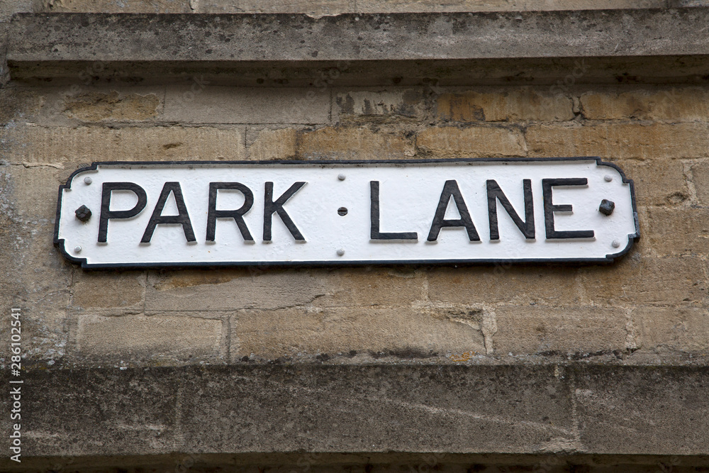 Obraz premium Park Lane on Street Sign