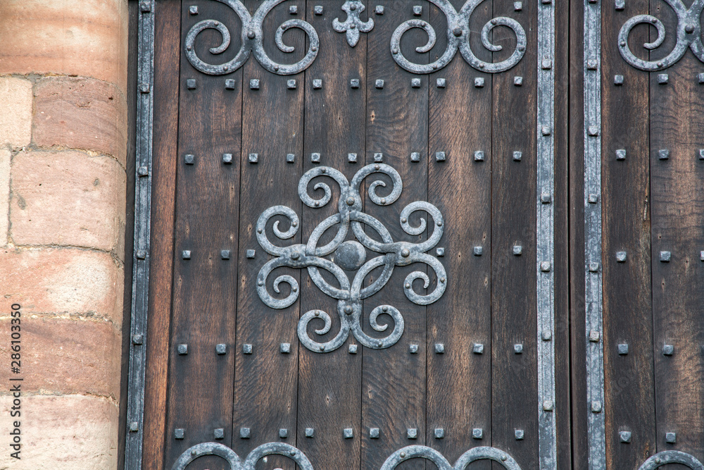 Design on Door of St Michaels Church, Ledbury Design on Door of St Michaels Church, Ledbury
