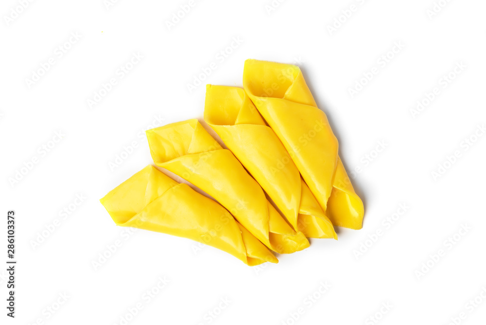 Processed cheese isolated on white background. Processed cheese isolated on white background.