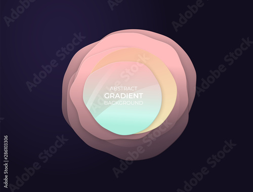 Abstract circle text box wi...