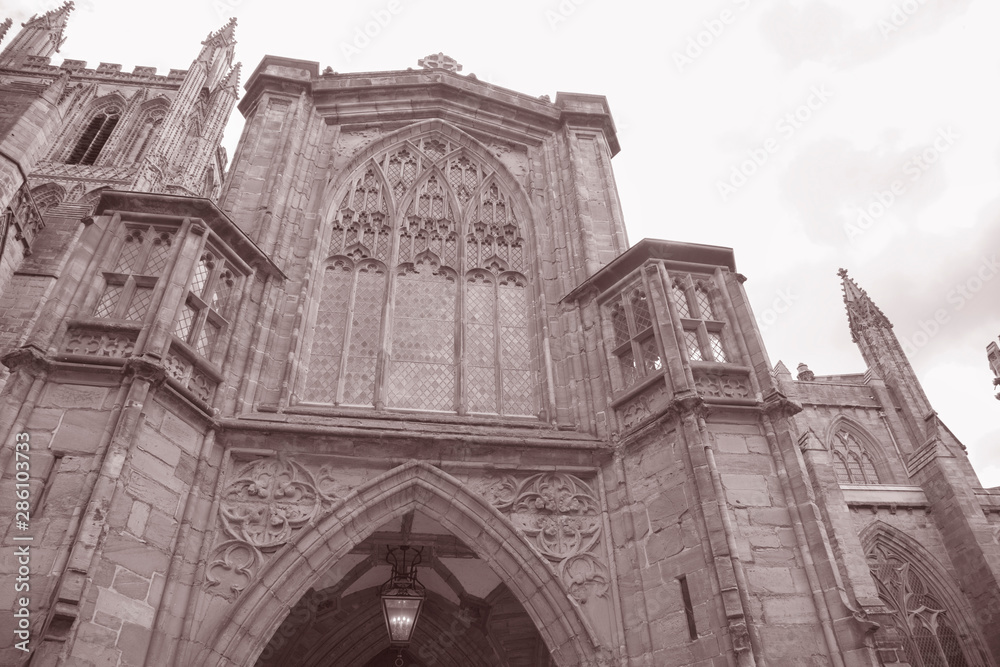 Cathedral Church Entrance, Hereford; England; UK