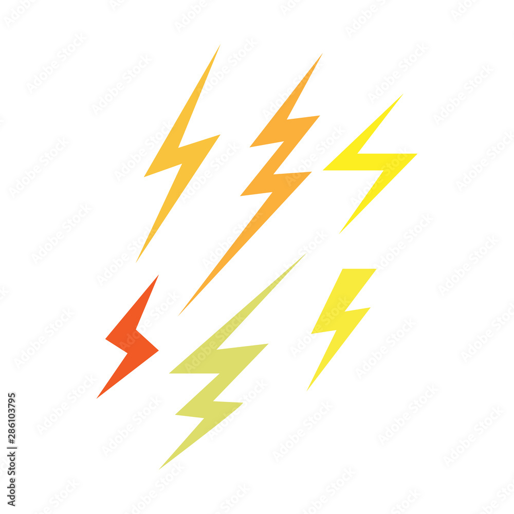 Lightning bolt Flash vector icon Lightning bolt Flash vector icon