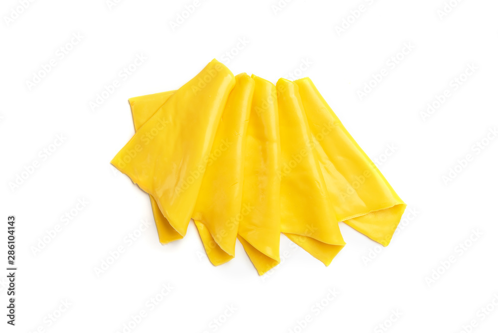 Processed cheese isolated on white background. Processed cheese isolated on white background.