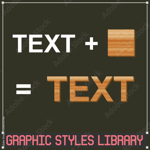 Wooden Vector Graphic Styles for Adobe Illustrator - for shapes and text