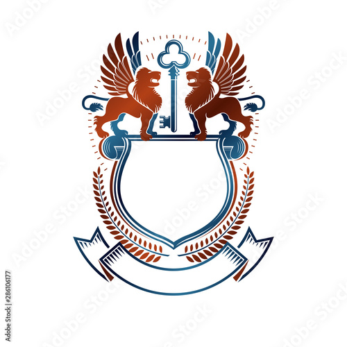 Graphic emblem created with...