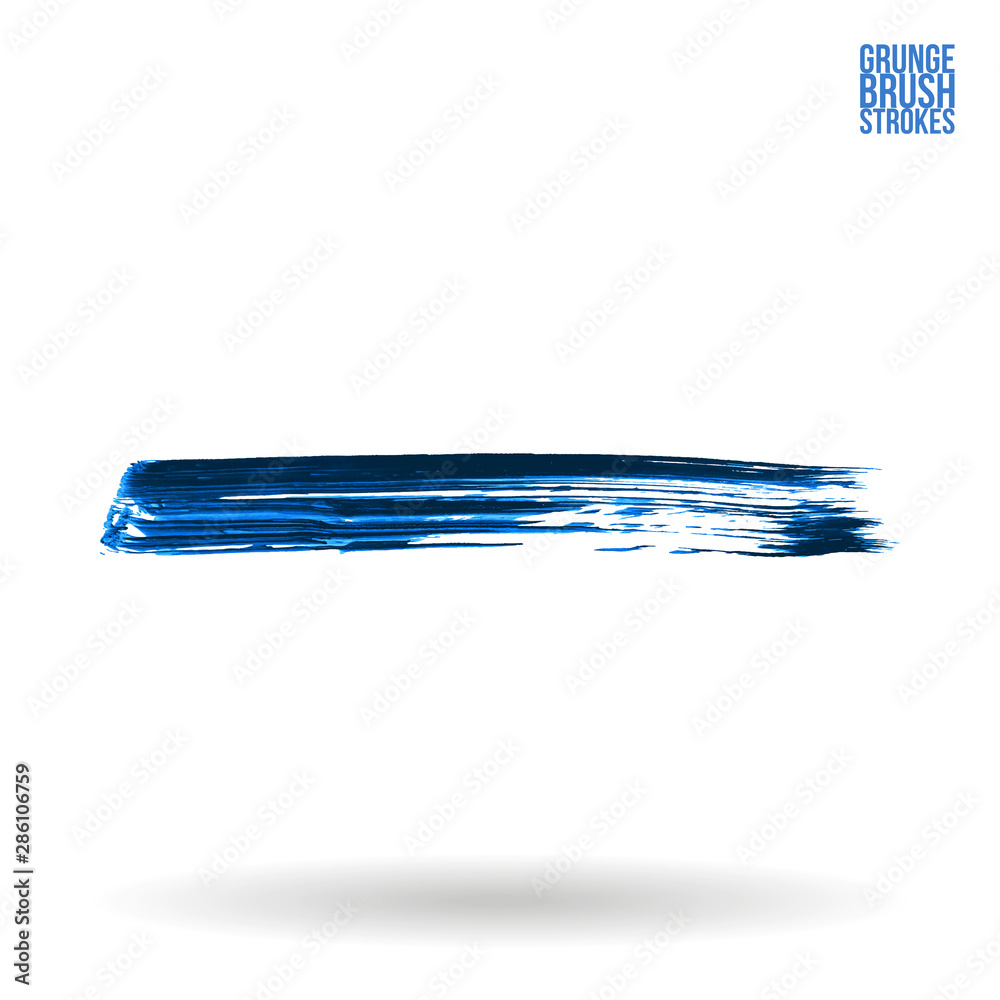 Blue brush stroke and texture. Grunge vector abstract hand - painted element. Underline and border design. Blue brush stroke and texture. Grunge vector abstract hand - painted element. Underline and border design.