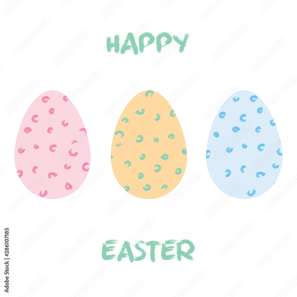 Easter eggs for holiday celebration card template Easter eggs for holiday celebration card template
