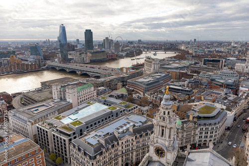 City of London view from St. Paul`s Cathedral.