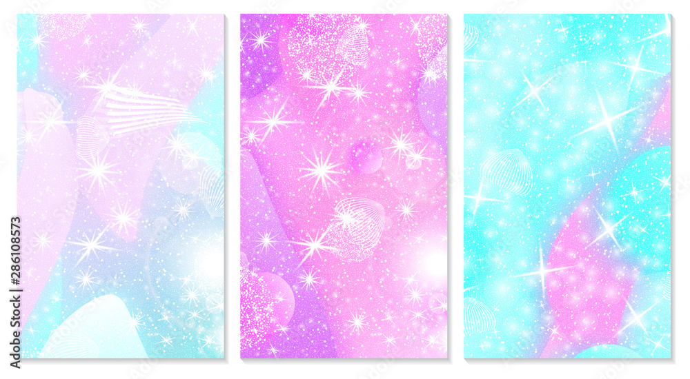 Fairy background. Unicorn pattern. Fairy background. Unicorn pattern.