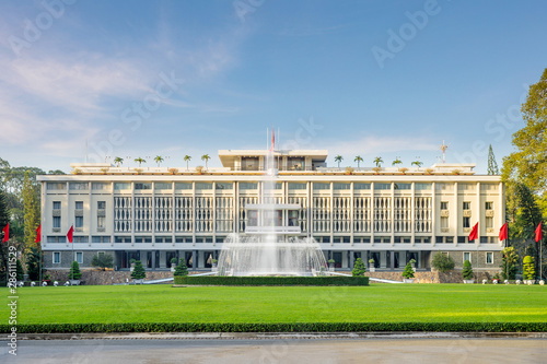 Independence Palace in Ho Chi Minh City, Vietnam. Independence Palace is known as Reunification Palace and was built in 1962-1966. photo