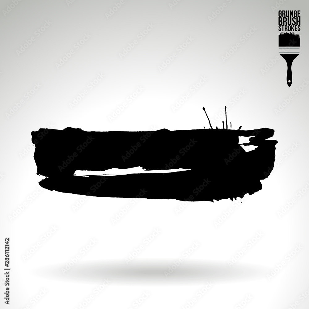 Black brush stroke and texture. Grunge vector abstract hand - painted element. Underline and border design. Black brush stroke and texture. Grunge vector abstract hand - painted element. Underline and border design.