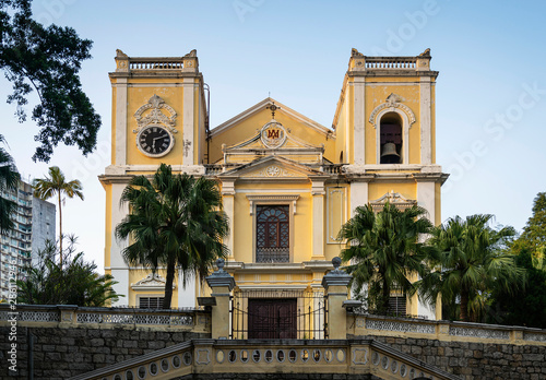 фотографія st lawrence old colonial catholic church landmark in macau china