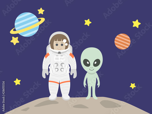 宇宙飛行士と宇宙人