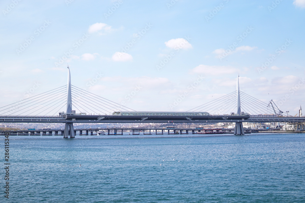 bridge over the river and transportation