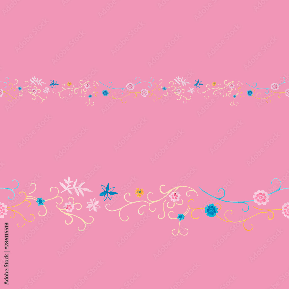 Chrysanthemum modern illustration plate decoration. Tea rose and clematis natural petals. Varicolored feminine fabric design. Renaissance flower art. Floral seamless pattern for Mediterranean decor Chrysanthemum modern illustration plate decoration. Tea rose and clematis natural petals. Varicolored feminine fabric design. Renaissance flower art. Floral seamless pattern for Mediterranean decor