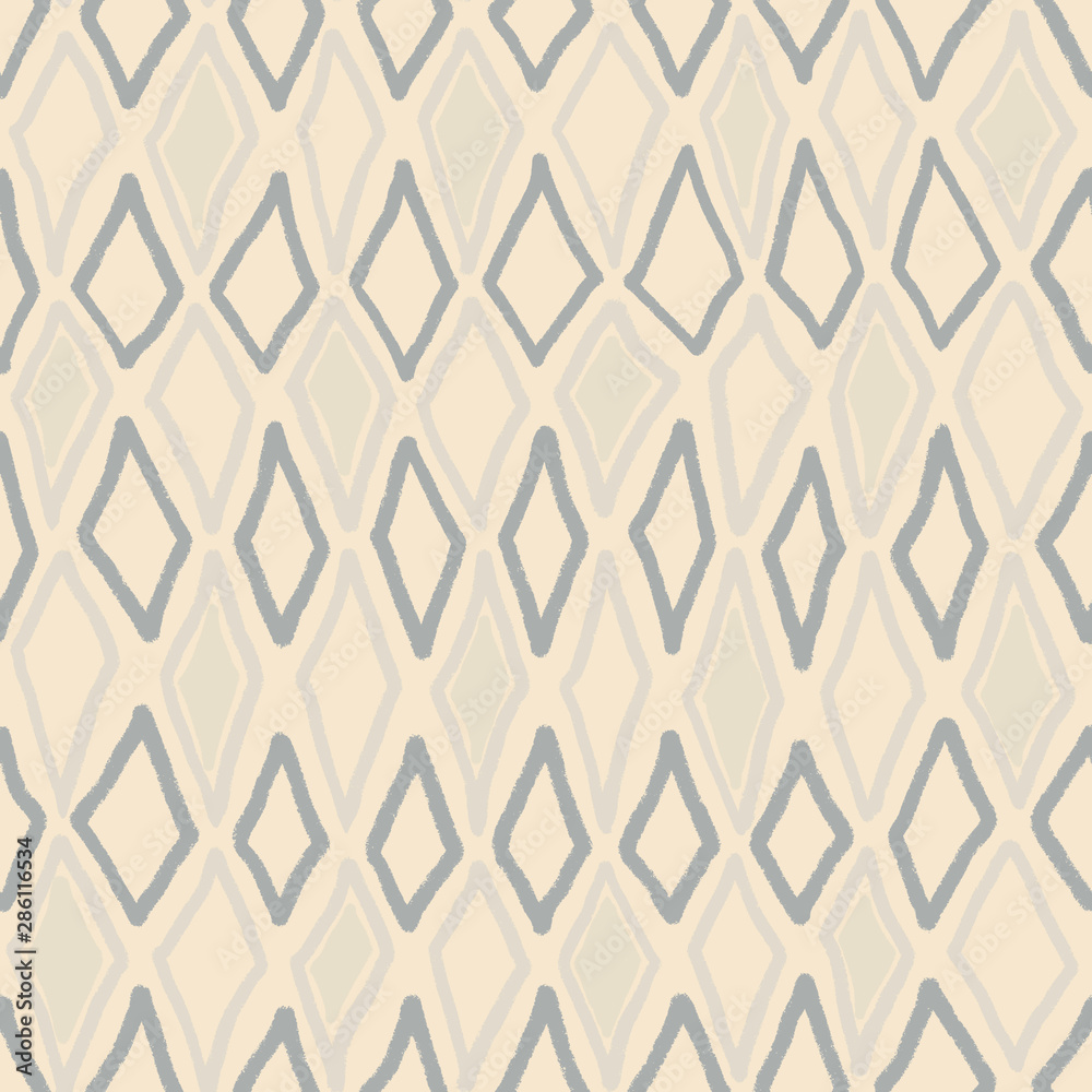 Abstract, seamless, geometric background in festive style, hand-drawn. The template can be used for Wallpaper, postcards, envelopes, cover fills, web page background, surface textures.