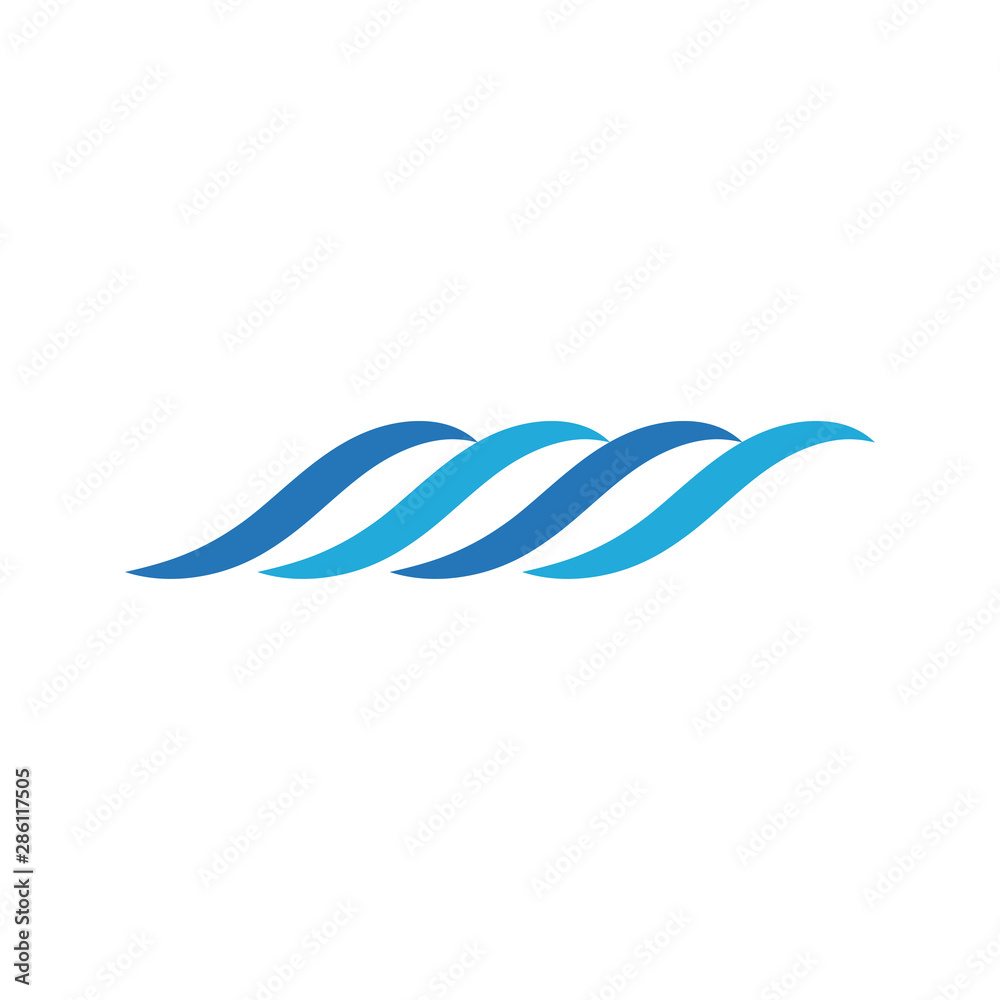 Wave graphic design template vector isolated illustration