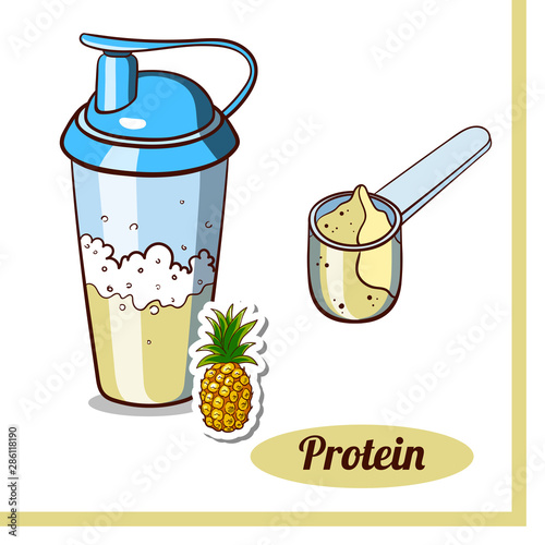 Scoop Protein Shaker Pineapple