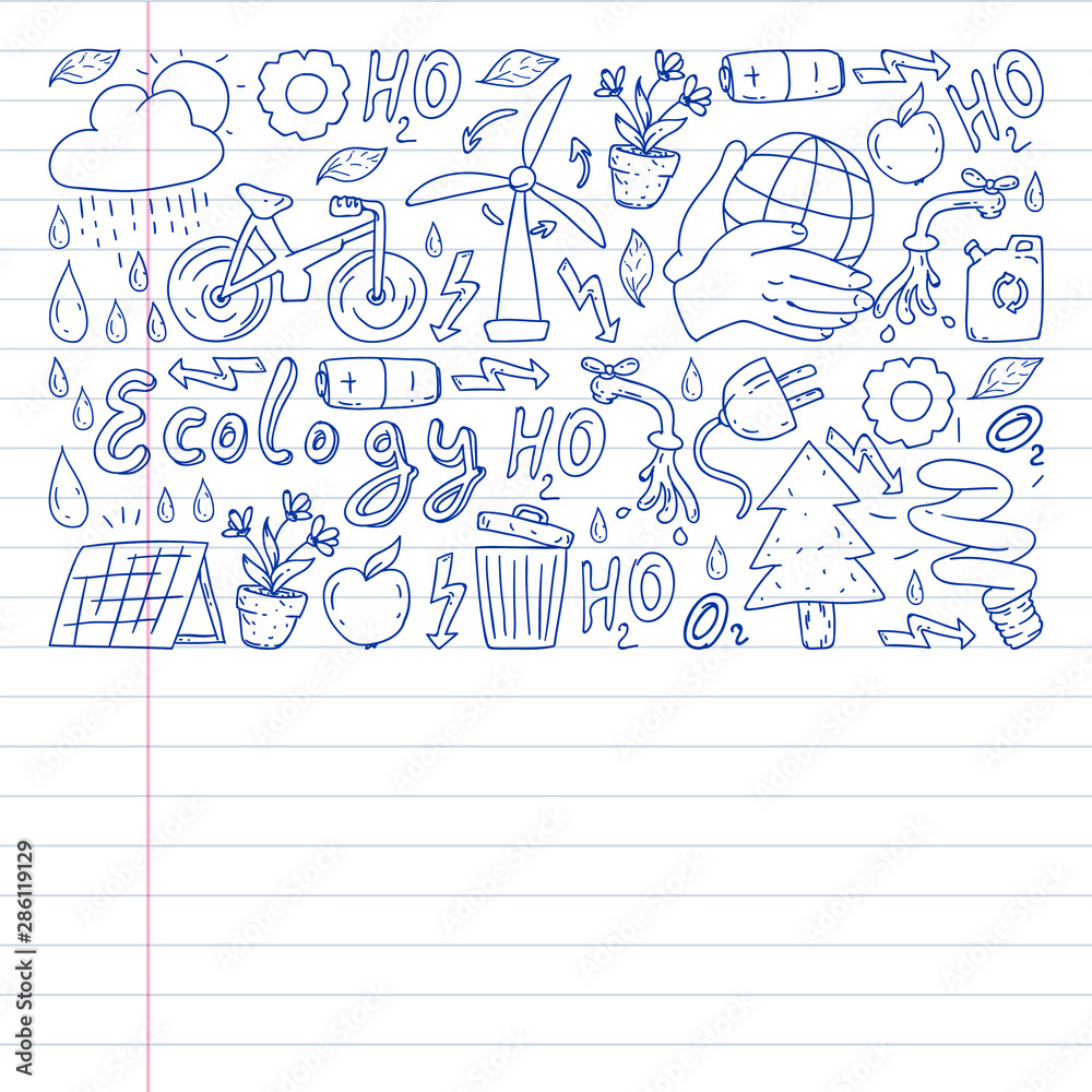 Vector logo, design and badge in trendy drawing style - zero waste concept, recycle and reuse, reduce - ecological lifestyle and sustainable developments icons on monochrome style. Vector logo, design and badge in trendy drawing style - zero waste concept, recycle and reuse, reduce - ecological lifestyle and sustainable developments icons on monochrome style.
