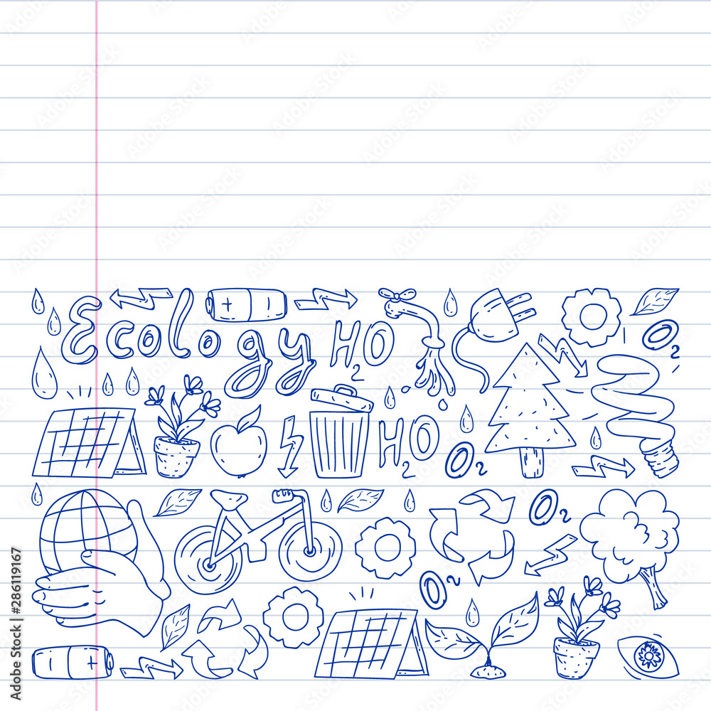 Vector logo, design and badge in trendy drawing style - zero waste concept, recycle and reuse, reduce - ecological lifestyle and sustainable developments icons on monochrome style. Vector logo, design and badge in trendy drawing style - zero waste concept, recycle and reuse, reduce - ecological lifestyle and sustainable developments icons on monochrome style.