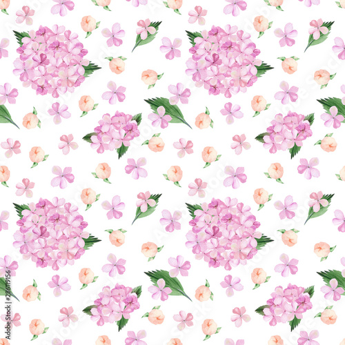 Watercolor seamless pattern. Ideal for textile, gift wrapping paper, apparel, home decor