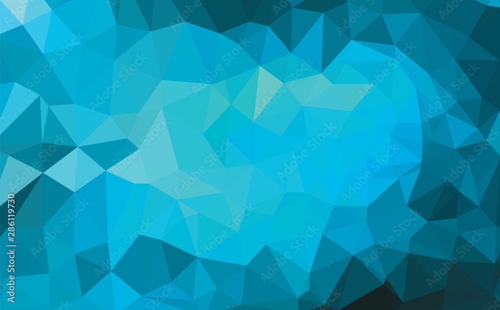 Obraz premium Abstract low poly background of triangles in blue colors