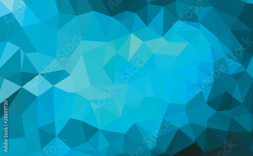 Abstract low poly background of triangles in blue colors