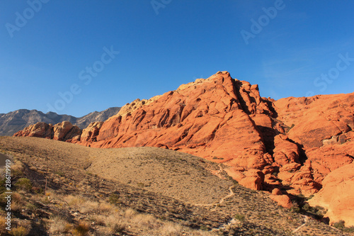 Beautiful colors in the rocks along Red Rock Canyon, Nevada