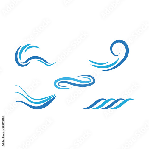 Wave graphic design template vector isolated illustration