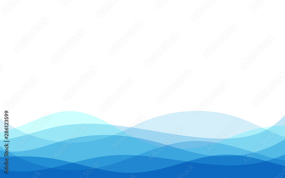 Abstract blue water wave concept abstract vector banner design