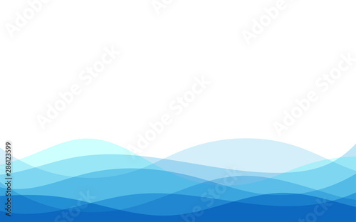 Abstract blue water wave concept abstract vector banner design