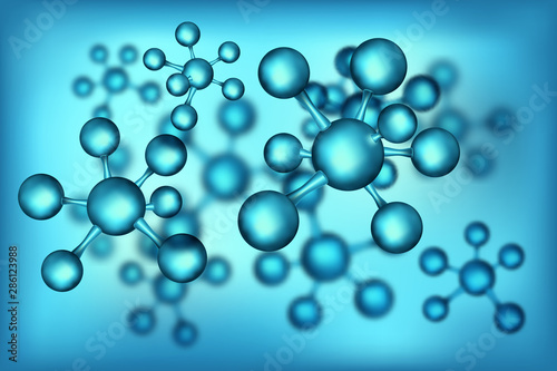 Abstract atom or molecule structure design as science , Medical and technology concept. vector illustration.