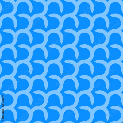 Stylish seamless geometric pattern. Bright graphic design - abstract endless blue background