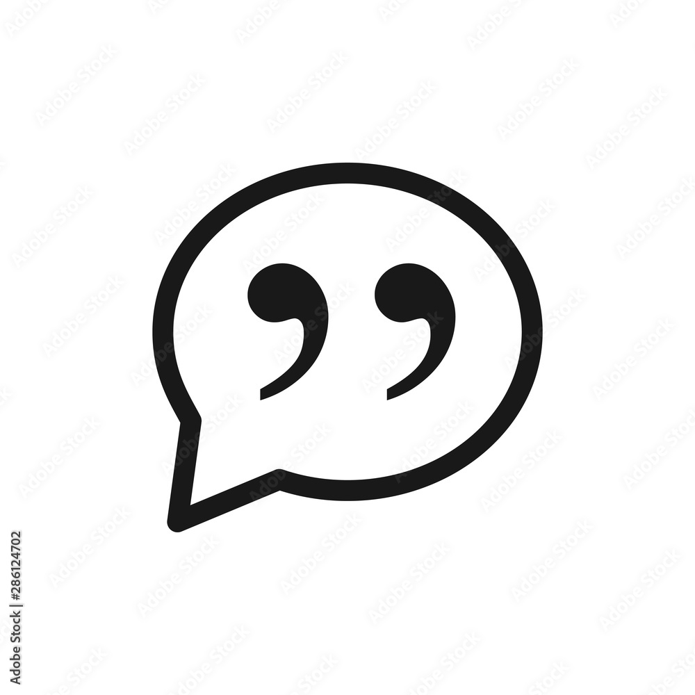 Quote Mark symbol icon vector EPS 10 illustration Quote Mark symbol icon vector EPS 10 illustration