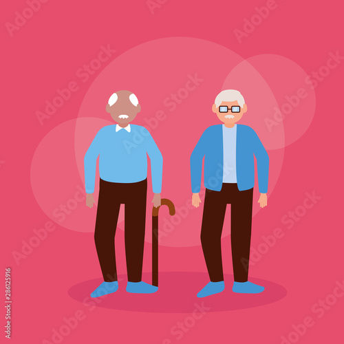 happy grandparents day flat design