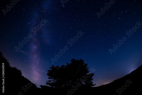 night sky with milky way  Slovakia