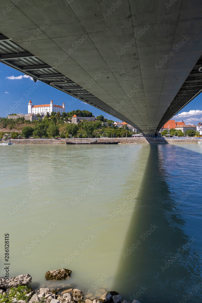 Bratislava castle and Danube river, Slovakia Bratislava castle and Danube river, Slovakia