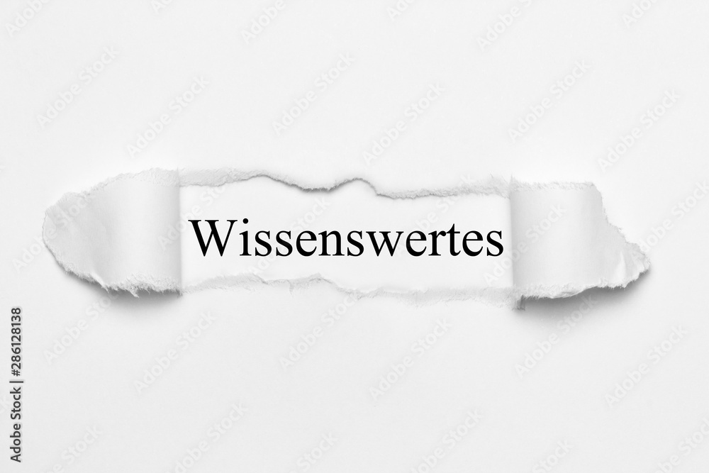 Fototapeta premium Wissenswertes