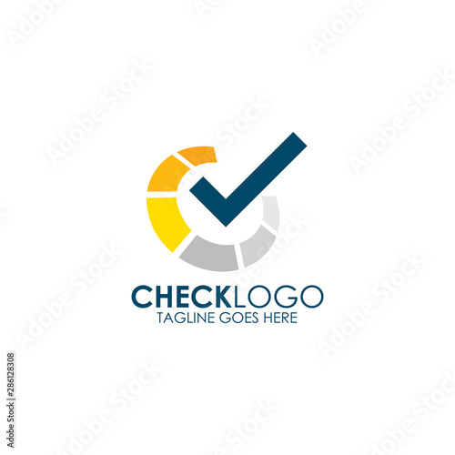 Check mark logo icon design template