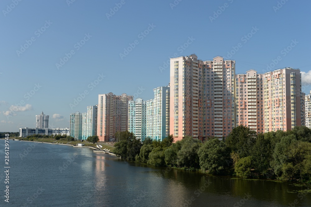 Buildings Pavshinskaya floodplain — the elite district of the city of Krasnogorsk in the Moscow region Buildings Pavshinskaya floodplain — the elite district of the city of Krasnogorsk in the Moscow region