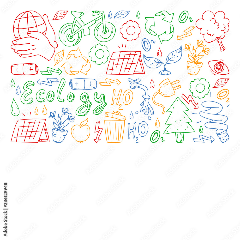 Vector logo, design and badge in trendy drawing style - zero waste concept, recycle and reuse, reduce - ecological lifestyle and sustainable developments icons. Vector logo, design and badge in trendy drawing style - zero waste concept, recycle and reuse, reduce - ecological lifestyle and sustainable developments icons.