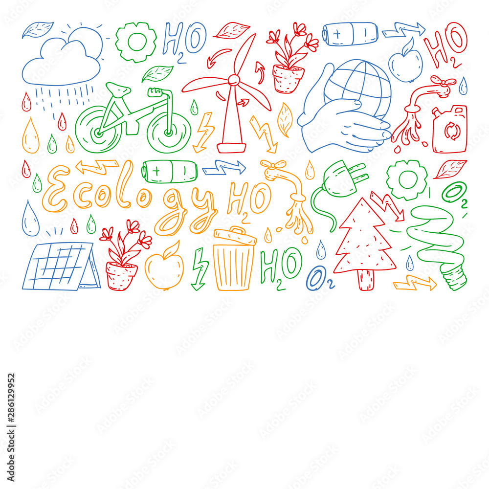 Vector logo, design and badge in trendy drawing style - zero waste concept, recycle and reuse, reduce - ecological lifestyle and sustainable developments icons. Vector logo, design and badge in trendy drawing style - zero waste concept, recycle and reuse, reduce - ecological lifestyle and sustainable developments icons.