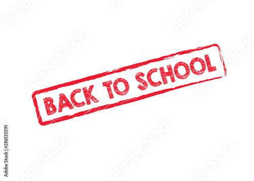 Vector print icon with the words "back to school".