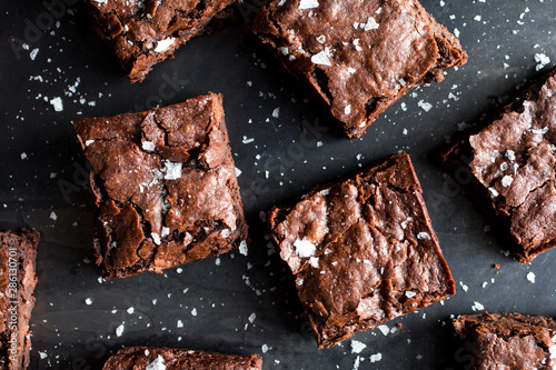 Close up of chocolate brownies